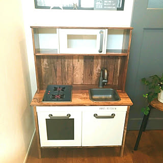 Ikea おままごとキッチンリメイクのインテリア実例 Roomclip ルームクリップ