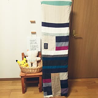 玄関/入り口/子供部屋/無印良品/ハンドメイド/スワニー...などのインテリア実例 - 2015-09-10 22:23:03