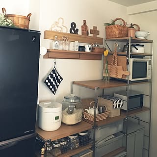 キッチン/モニター応募/グラスサウンドスピーカーモニター応募/無印良品 キッチン家電/マンション暮らし...などのインテリア実例 - 2017-02-15 14:59:13