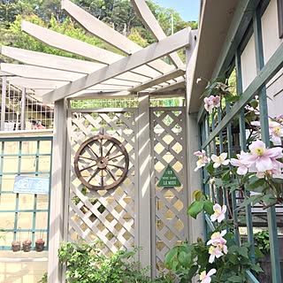 花のある暮らし フェンスdiyのインテリア 手作りの実例 Roomclip ルームクリップ