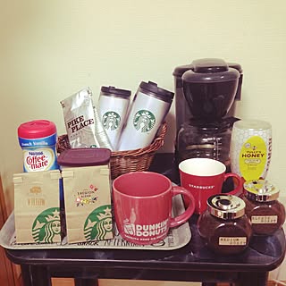 キッチン/マグカップ/DUNKIN' DONUTS/STARBUCKS COFFEE/コーヒーステーション...などのインテリア実例 - 2016-03-27 23:26:48