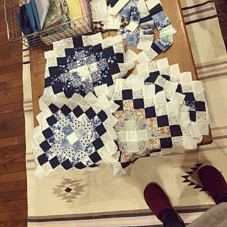 机/割烹着/冬支度はじまめました/パッチワーク/癒し*´｀*のインテリア実例 - 2018-11-01 23:25:22