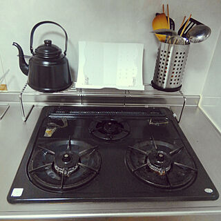 キッチン/コンロ周り/コンロ/ケトル/やかん...などのインテリア実例 - 2018-11-22 13:26:42