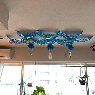 壁 天井 七夕飾り手作りのインテリア実例 Roomclip ルームクリップ