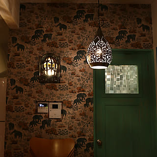 オリジナル建具/モロッコランプ/メタルランプ/輸入壁紙/壁/天井のインテリア実例 - 2019-12-09 22:54:40