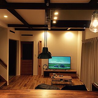 リビング/照明/無垢の床/新築/ナラ無垢床...などのインテリア実例 - 2016-10-25 12:40:49