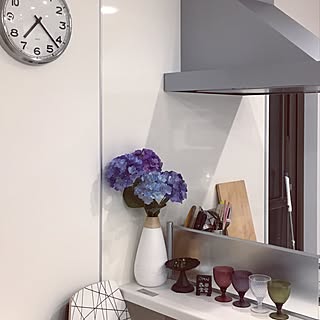 女性の、3LDK、家族住まいの「キッチン」についてのインテリア実例