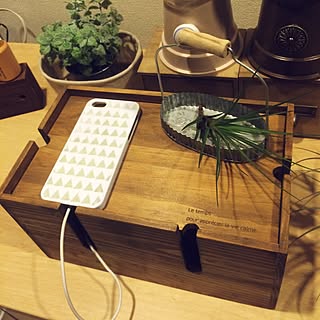 棚/木箱/スマホBOX/ニトリのフェイクグリーン/フェイクグリーン...などのインテリア実例 - 2015-09-28 00:30:16