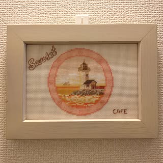 クロスステッチ クロスステッチ大好きのおしゃれなアレンジ 飾り方のインテリア実例 Roomclip ルームクリップ