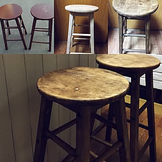 オークションでGET/スツールをリメイク/スツールDIY/ブライワックスを使って…♪/DIY...などのインテリア実例 - 2017-01-22 10:13:29