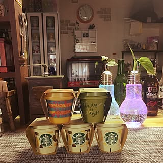 キッチン/電球ソーダ/アイビー水挿し/ポトス水挿し/スタバプリン...などのインテリア実例 - 2017-06-23 22:37:21