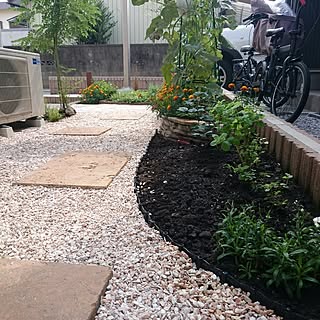 乱形石で花壇のインテリア実例 Roomclip ルームクリップ