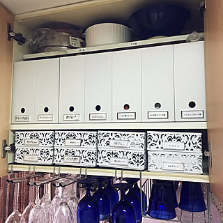 キッチン/吊り戸棚収納/ネームプレート/ラベリング収納/セリア...などのインテリア実例 - 2018-12-27 20:17:15