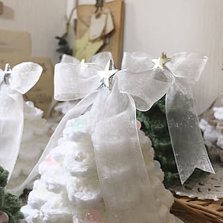 クリスマス/ナチュラルインテリア/気まぐれ編み編み/クリスマスツリー/ミニチュア...などのインテリア実例 - 2019-12-08 13:07:22