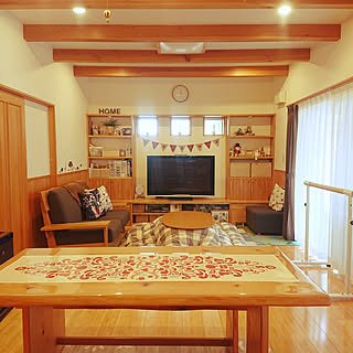 部屋全体/クリスマス/ガーランド/テーブルランナー/縦長LDK...などのインテリア実例 - 2019-11-28 12:28:14