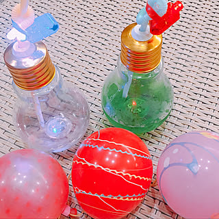 光るジュース?/光るかき氷/夏祭り/思い出/何に使おうかな/容器はリサイクルしようのインテリア実例 - 2018-08-24 22:25:02