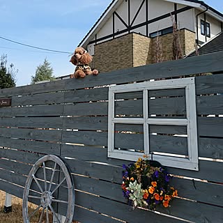 セルフリノベ/ガーデンディスプレイ/庭/板塀/ブルーグレー...などのインテリア実例 - 2017-03-27 01:26:58