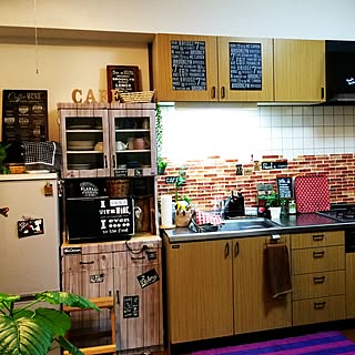 キッチン/手書きサインプレート/仕事納めは大晦日の夜まで(T . T)/RCの出会いに感謝♡/セリアクッキングシート...などのインテリア実例 - 2015-12-31 00:02:25