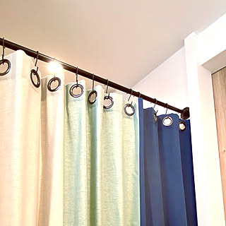 カーテン ハトメカーテンのおしゃれなアレンジ 飾り方のインテリア実例 Roomclip ルームクリップ