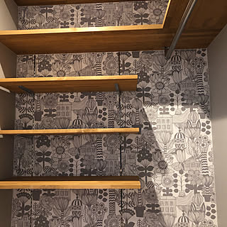 アクセントクロス マリメッコ壁紙のインテリア実例 Roomclip ルームクリップ