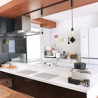 キッチン/アクセントクロス/キッチンカウンター/キッチン家電/シンプルが好き...などのインテリア実例 - 2020-02-12 19:45:09