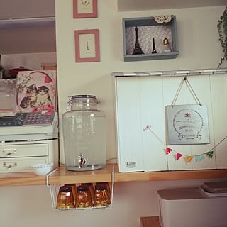 棚/BEVERAGE SERVER/家具・雑貨/手作り/モデム隠し...などのインテリア実例 - 2015-02-10 14:09:53