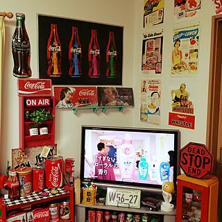 壁/天井/アメリカン雑貨/アメリカン雑貨が好き/赤 黄色すき/赤好き...などのインテリア実例 - 2017-05-11 19:45:09