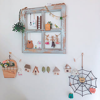 ガーランド/窓枠/hiyoさんありがとうございます♡/ハロウィンオーナメント/hiyoさんの作品♡...などのインテリア実例 - 2019-09-08 13:50:07