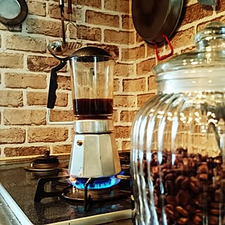 キッチン/コーヒー/セリア/マキネッタ/コーヒーメーカー...などのインテリア実例 - 2015-07-02 14:39:49