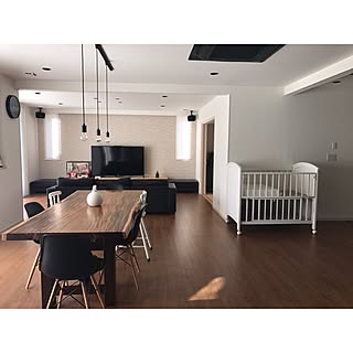 リビング/babybed/ベビーベッド/minimalist/IG▶︎▶︎monochrome001/シンプルモダン...などのインテリア実例 - 2017-02-26 07:31:56