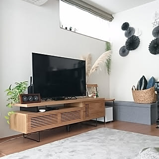 くらしとオリジナルテレビボード/関家具/ワークショップ/NTTぷらら/パンパスグラス...などのインテリア実例 - 2019-11-25 08:47:26