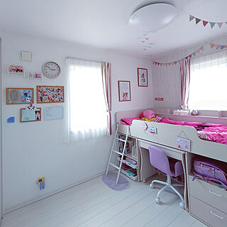 ピンク システムベッドのおしゃれなアレンジ 飾り方のインテリア実例 Roomclip ルームクリップ