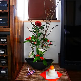 リビング/お正月/ダイソー/100均/お正月飾り...などのインテリア実例 - 2016-12-28 14:28:25