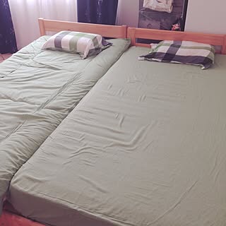 ベッド周り/シンデレラフィット/無印良品/二人暮らし/賃貸...などのインテリア実例 - 2016-05-25 13:40:37