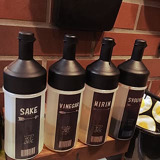 キッチン/調味料ラベル/調味料入れ/セリア/自作ラベルのインテリア実例 - 2016-05-23 05:56:59