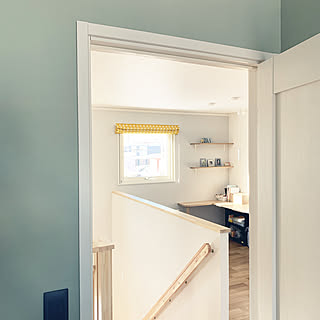 北欧/グリーンの壁紙/ウッドワンの棚/クォーターリポート カーテン/壁紙...などのインテリア実例 - 2020-01-23 10:22:37