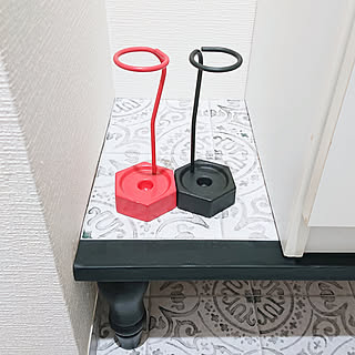 玄関/入り口/模様替え中/狭い玄関/傘立てリメイク/マンションの玄関...などのインテリア実例 - 2019-05-03 18:50:11