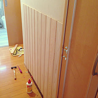 腰板壁diyのインテリア 手作りの実例 Roomclip ルームクリップ