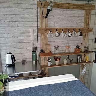 キッチン/グリーンのある暮らし/シンプルにすっきりと暮らす/賃貸マンション/壁紙屋本舗...などのインテリア実例 - 2016-04-09 17:57:16