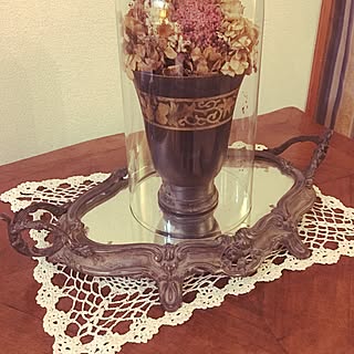 机/アンティークミラートレイ/アンティークミラー/ミラートレイ/代官山蚤の市の戦利品...などのインテリア実例 - 2017-05-09 19:19:32