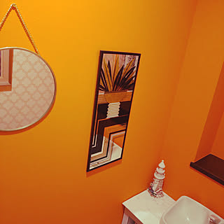 エルメスオレンジの壁紙のインテリア実例 Roomclip ルームクリップ