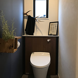 モダンインダストリアル/トイレDIY/鹿角/タオルハンガー/タオルハンガーDIY/DIY...などのインテリア実例 - 2019-04-24 07:51:13