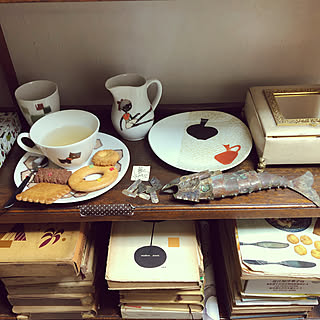 壁/天井/モレシャンズ倶楽部/昔のお料理の本/昔の家庭の医学/ラムヂヰの紙タグ...などのインテリア実例 - 2018-11-01 16:33:22