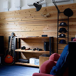 男性の、2LDK、家族住まいの「壁/天井」についてのインテリア実例