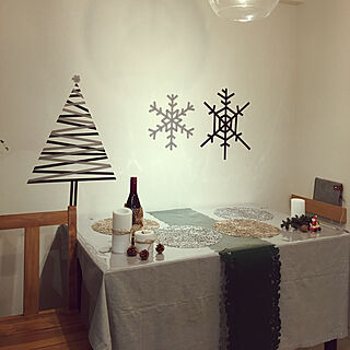 壁 天井 クリスマスパーティー 飾り付けのインテリア実例 Roomclip ルームクリップ