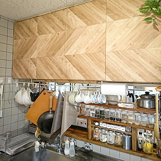 キッチン/S字フック/カーテンロッド/シンク周り/調理台上...などのインテリア実例 - 2019-08-28 17:48:41