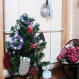 リビング/ロハス戦利品♪/chicoさんのクリスマスツリー/クリスマス ディスプレー/ペッパーベリー...などのインテリア実例 - 2014-11-05 22:22:30