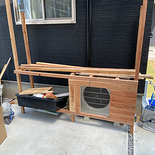 DIYに限る/週間は/ステイホーム/物置き的な的/室外機カバーDIY...などのインテリア実例 - 2020-04-27 13:45:21