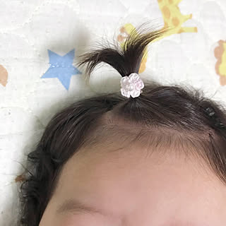 ベッド周り/女の子/ベビーヘアゴム/レース糸/編み編み...などのインテリア実例 - 2018-10-18 10:02:39