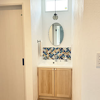 照明 ウッドワンの洗面台のインテリア実例 Roomclip ルームクリップ